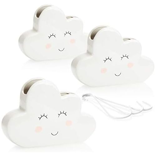  [아마존베스트]com-four 3 x Humidifier Heater - Radiator Humidifier Cloud - Heater Water Humidifier Ceramic in Funny Cloud Design - 300 ml