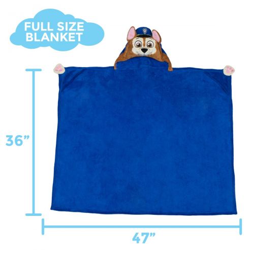  Comfy Critters Stuffed Animal Blanket  PAW Patrol Chase  Kids Huggable Pillow and Blanket Perfect for Pretend Play, Travel, nap time.