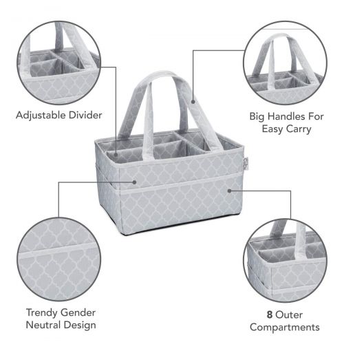  [아마존베스트]Comfy Cubs Baby Diaper Caddy Large Organizer Bag Portable Basket for Car Bedroom Travel Storage Changing Table