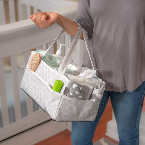  [아마존베스트]Comfy Cubs Baby Diaper Caddy Large Organizer Bag Portable Basket for Car Bedroom Travel Storage Changing Table