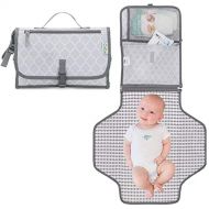 [아마존베스트]Comfy Cubs Baby Portable Changing Pad, Diaper Bag, Travel Changing Mat Station, Grey Large