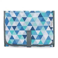 Comfy Cubs Baby Portable Changing Pad, Diaper Bag, Travel Mat Station Compact (Blue Pattern)