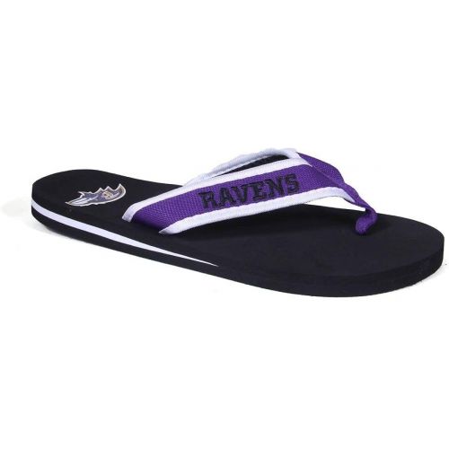  Forever Collectibles Officially Licensed NFL Contour Flip Flops - Happy Feet and Comfy Feet