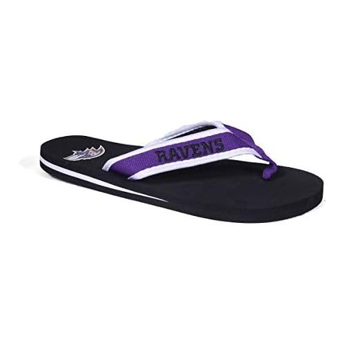  Forever Collectibles Officially Licensed NFL Contour Flip Flops - Happy Feet and Comfy Feet