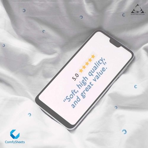  [아마존 핫딜]  [아마존핫딜]Comfy Sheets 100% Egyptian Cotton Sheets - 1000 Thread Count 4 Pc Queen White Bed Sheet with Pillowcases, Premium Hotel Quality Fits Mattress Up to 18 Deep Pocket.