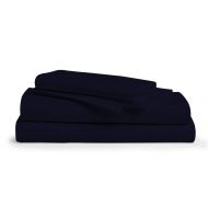Comfy Sheets 1000 Thread Count 100% Egyptian Cotton Sheet Set - Hotel Collection 4-Piece Best Navy Blue King Sheet for Bed with Pillowcases, Soft & Silky Bed Sheets, Fits Mattress Upto 18 Deep