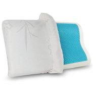 Comfylife Gel Memory Foam Pillow - Comfortable Cooling Pillow Neck Pain - Cervical Support Pillow Back Stomach Side Sleepers - Orthopedic Sleeping Pillow for Women Kids + Free Bamboo Hypoall