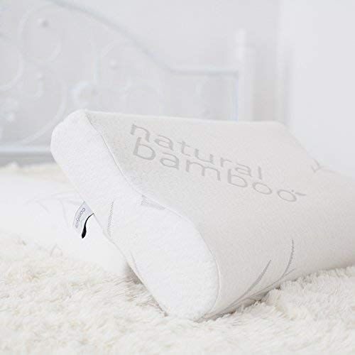  Comfylife Gel Memory Foam Pillow - Comfortable Cooling Pillow Neck Pain - Cervical Support Pillow Back Stomach Side Sleepers - Orthopedic Sleeping Pillow for Women Kids + Free Bamboo Hypoall