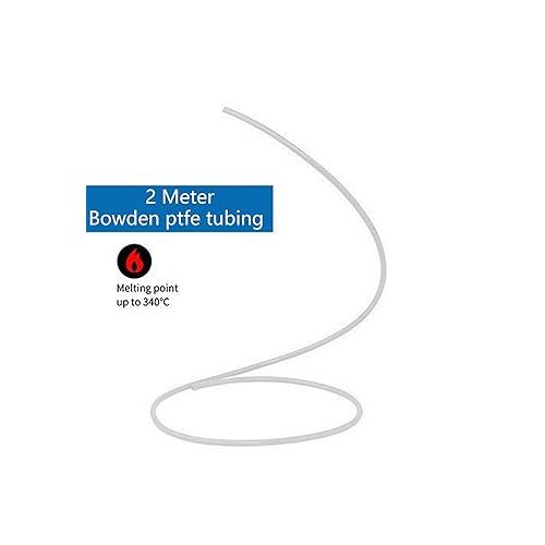  PTFE Teflon Bowden Tubing 2M for 1.75mm Filament, with PC4-M6 and PC4-M10 Pneumatic Fittings, Teflon Tube Cutter, 3D Printer Bowden Tube for Ender 3/Ender 3 Pro/Ender 3 V2/Ender 5/CR-10/10S 3D Printer