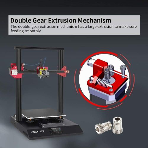  Comgrow Creality CR-10S Pro V2 3D Printer with BL Touch and Silent Mother Board 500W Meanwell Power Supply and Bondtech Extruder Gears Build Size 300mmx300mmx400mm