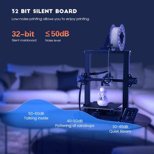  Comgrow Creality Ender 3 3D Printer with Tempered Glass Plate and Five Nozzles Build Volume 220x220x250mm