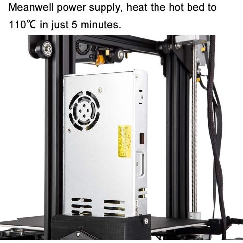  Comgrow Official Creality Ender 3 Pro 3D Printer with Glass Plate, Upgrade Cmagnet Build Surface Plate and UL Certified Meanwell Power Supply Build Volume 220x220x250mm