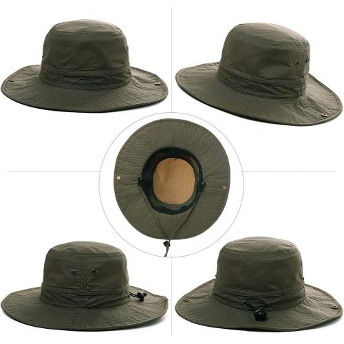  [아마존베스트]Comhats Outdoor Foldable Boonie Bush Hat with Chin Strap UPF 50+ Unisex