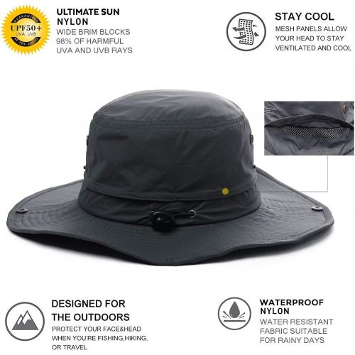  [아마존베스트]Comhats Outdoor Foldable Boonie Bush Hat with Chin Strap UPF 50+ Unisex