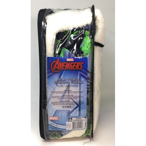  Comic book hero Marvel Avengers Hulk Silk Touch Sherpa Throw Blanket Twin Size 60x80