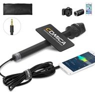 COMICA HRM-S Interview Microphone Condenser Cardioid Microphone with 3.5mm TRRS Plug, Reporter Microphone for iPhone Android Smartphone and Laptop, Handheld Mic for Interviews, Rep