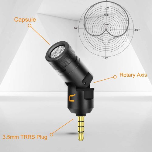  Comica CVM-VS07 Flexible Cardioid Mini Shotgun Microphone, Video Camera Mic with Excellent Shielding, 3.5mm TRRS Vlogging Mic for Smartphones, Gopro 7/8, Cameras, Laptops and Wirel