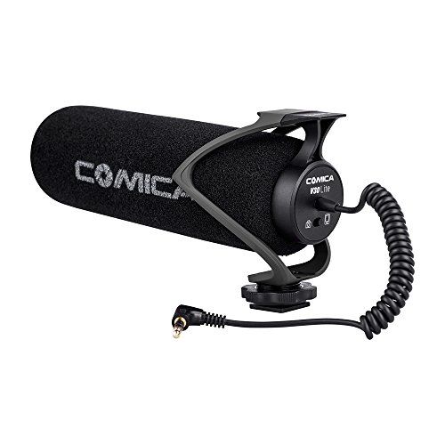  Comica CVM-V30 LITE Video Microphone Super-Cardioid Condenser On-Camera Shotgun Microphone for Canon Nikon Sony Panasonic Camera/DSLR/iPhone Samsung Huawei with 3.5mm Jack（Black）