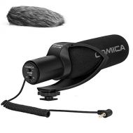 Camera Microphone, Comica CVMV30PRO Professional Super Cardioid Video Recording Microphone with Wind Muff, Shotgun Microphone for Canon Nikon Sony DSLR Cameras,Camcorder(3.5mm TRS