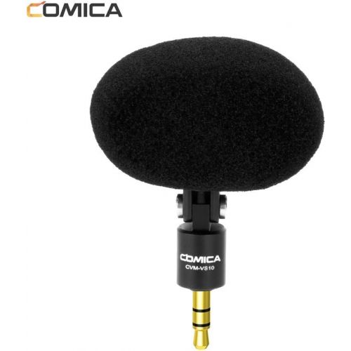  COMICA CVM-VS10 Mini Flexible XY Stereo Microphone Cardioid Mini Mic for Gopro Camera,Android Smartphone Video Recording((3.5mm TRS)