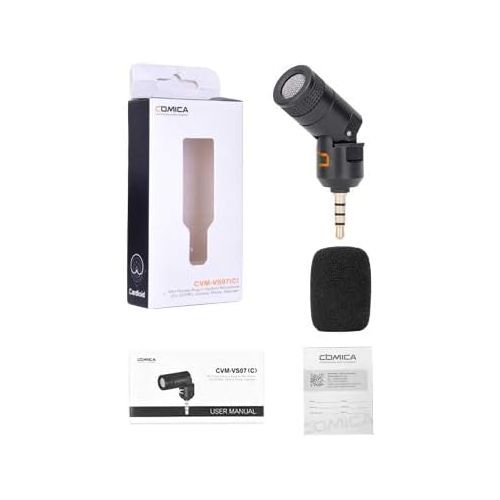  Comica CVM-VS07 Flexible Cardioid Mini Shotgun Microphone, Video Camera Mic with Excellent Shielding, 3.5mm TRRS Vlogging Mic for Smartphones, Gopro 7/8, Cameras, Laptops and Wirel