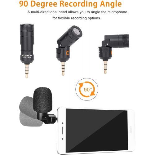  Comica CVM-VS07 Flexible Cardioid Mini Shotgun Microphone, Video Camera Mic with Excellent Shielding, 3.5mm TRRS Vlogging Mic for Smartphones, Gopro 7/8, Cameras, Laptops and Wirel