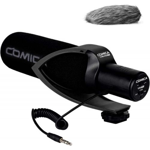  [아마존베스트]Comica CVM-V30 PRO Camera Microphone Electric Super-Cardioid Directional Condenser Shotgun Video Microphone for Canon Nikon Sony Panasonic DSLR Camera with 3.5mm Jack (Black)