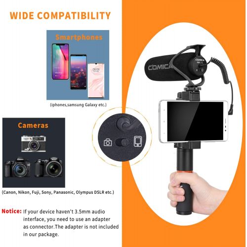  [아마존베스트]Comica CVM-V30 LITE Video Microphone Super-Cardioid Condenser On-Camera Shotgun Microphone for Canon Nikon Sony Panasonic Camera/DSLR/iPhone Samsung Huawei with 3.5mm Jack（Black）