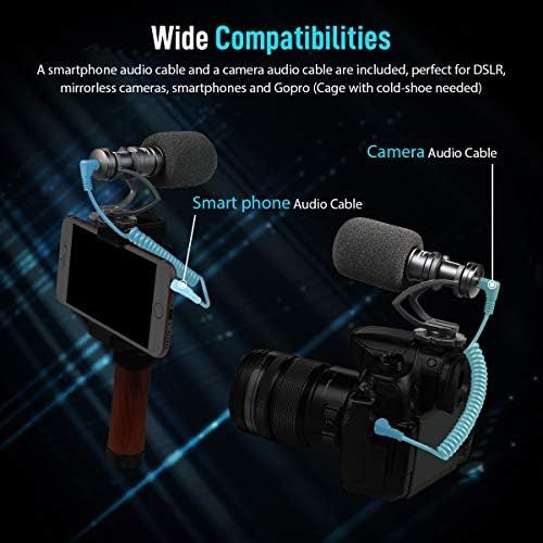  [아마존베스트]Comica Directional Microphone, Camera Microphone, CVM-V30LITE for Canon, Sony, Nikon, Panasonic, Camcorder, Smartphone