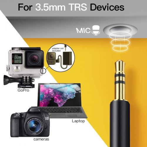  [아마존베스트]Comica Lavalier Microphone Clip-On Microphone Omnidirectional 3.5 mm TRS, 2.5 m for DSLR Camera Camcorder, PC Laptop, GoPro Sony Canon Nikon Panasonic for YouTube, Interview CVM-V0