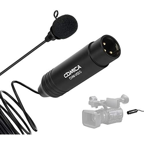  [아마존베스트]Comica Lavalier Microphone XLR Clip-On Microphone 3-Pin XLR Phantom Power 4.5 m for Canon Nikon Sony Panasonic Camera DSLR Camcorder Zoom Tascam Recorder Audio Mixer Interview CVM-