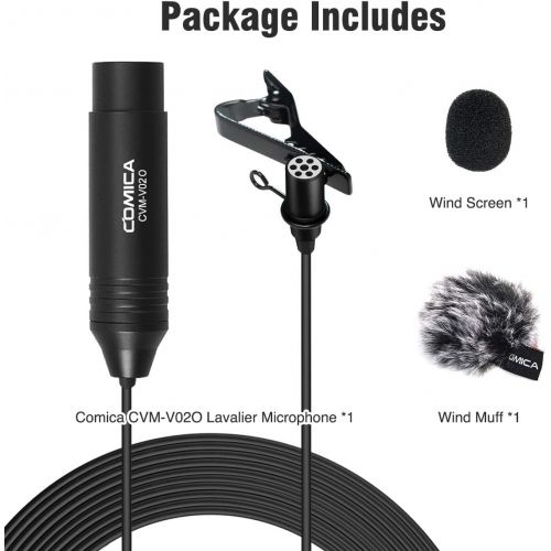  [아마존베스트]Comica Lavalier Microphone XLR Clip-On Microphone 3-Pin XLR Phantom Power 4.5 m for Canon Nikon Sony Panasonic Camera DSLR Camcorder Zoom Tascam Recorder Audio Mixer Interview CVM-