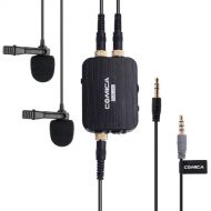 Comica Audio DUAL.LAV D03 STC Dual Omnidirectional Lavalier Microphones with Monitoring for USB Type-C Android
