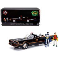 Comics DIECAST 1:18 Hollywood Rides - Classic TV Series Batmobile with Working Lights, Batman and Robin DIE CAST Figures 98625 by JADA
