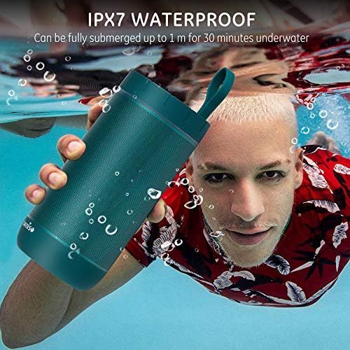  COMISO Bluetooth Speaker Waterproof IPX7 (Upgrade) 25W Wireless Portable Loud Surround Sound Strong Bass Stereo Pairing 36 Hours Playtime, Bluetooth 5.0 Built in Mic for Calls Offi