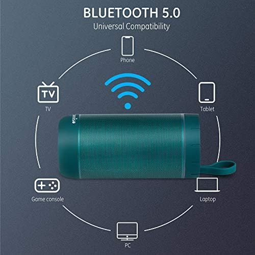  COMISO Bluetooth Speaker Waterproof IPX7 (Upgrade) 25W Wireless Portable Loud Surround Sound Strong Bass Stereo Pairing 36 Hours Playtime, Bluetooth 5.0 Built in Mic for Calls Offi