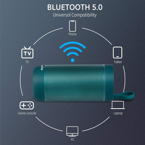  COMISO Bluetooth Speaker Waterproof IPX7 (Upgrade) 25W Wireless Portable Loud Surround Sound Strong Bass Stereo Pairing 36 Hours Playtime, Bluetooth 5.0 Built in Mic for Calls Offi