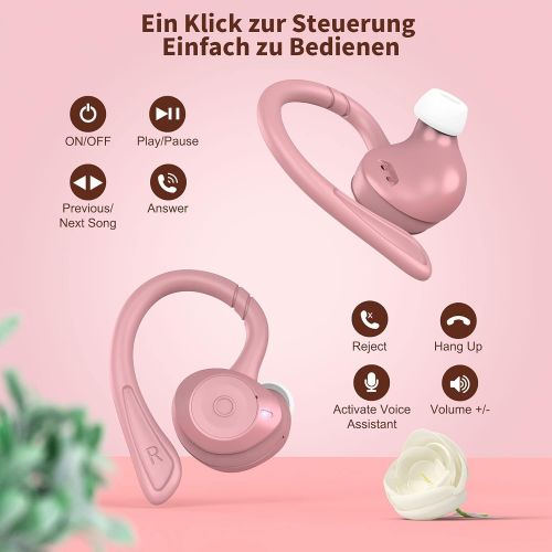  COMISO Wireless Earbuds, True Wireless in Ear Bluetooth 5.0 with Microphone, Deep Bass, IPX7 Waterproof Loud Voice Sport Earphones with Charging Case for Outdoor Running Gym Workou