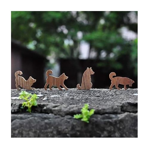  COMMA Wooden Shiba Inu Set #1 (Pink Label, 6 Inu)