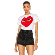 Comme Des Garcons PLAY Cotton Red Heart Emblem Tee