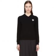 Comme des Garcons Play Black Heart Patch V-Neck Sweater