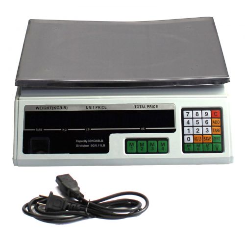  Commercial Bargains 2 Digital Deli Weight Scales Price Computing Food Produce 60LB ACS-03