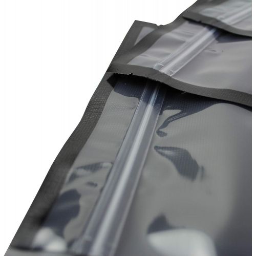  CommercialBargainsInc. Black and Clear Food Sealer Freezer Bags for Storing Fish, Vegetables, Meat, Grains, Fruit, Nuts, and Cereal, Great Choice for Sous Vide Cooking (11 x 24)