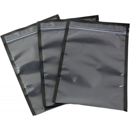  CommercialBargainsInc. Black and Clear Food Sealer Freezer Bags for Storing Fish, Vegetables, Meat, Grains, Fruit, Nuts, and Cereal, Great Choice for Sous Vide Cooking (11 x 24)