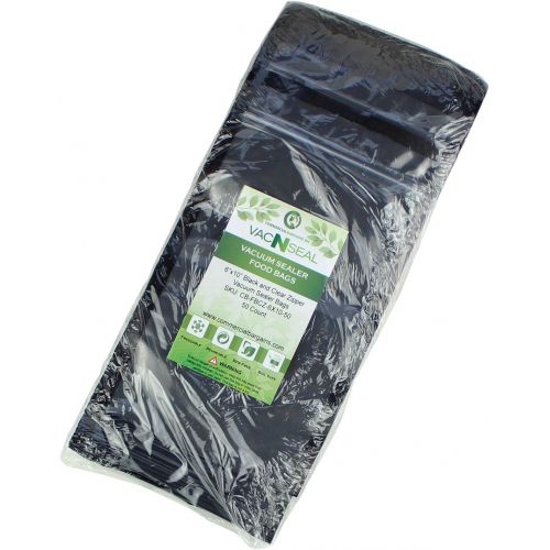  CommercialBargainsInc. Black and Clear Food Sealer Freezer Bags for Storing Fish, Vegetables, Meat, Grains, Fruit, Nuts, and Cereal, Great Choice for Sous Vide Cooking (11 x 24)