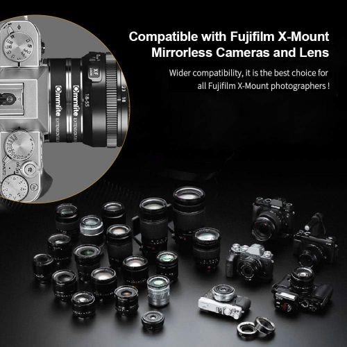  Commlite cm-MET-FX Macro Extension Tube Compatible with Fujifilm X-Mount Mirrorless Cameras & Lens with Cleaing Cloth