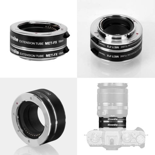  Commlite cm-MET-FX Macro Extension Tube Compatible with Fujifilm X-Mount Mirrorless Cameras & Lens with Cleaing Cloth