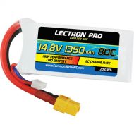 Common Sense RC Lectron Pro 1350mAh 80C LiPo Battery with XT60 Connector for FPV Racers (4-Cell, 14.8V)