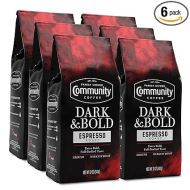 Community Coffee Dark & Bold Espresso Roast 72 Ounces, Extra Dark Roast Ground Coffee, 12 Ounce Bag (Pack of 6)