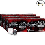 Community Coffee Dark & Bold Espresso Roast Coffee Pods, 72 count, Extra Dark Roast Compatible with Keurig 2.0 K-Cup Brewers, 12 Count (Pack of 6)